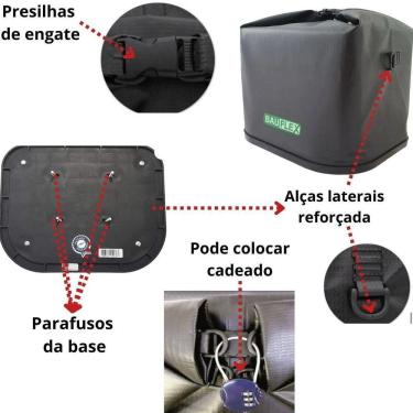 Imagem de Alforge De Lona Flexível Bau Bauleto Slim 42L Honda Xre 300