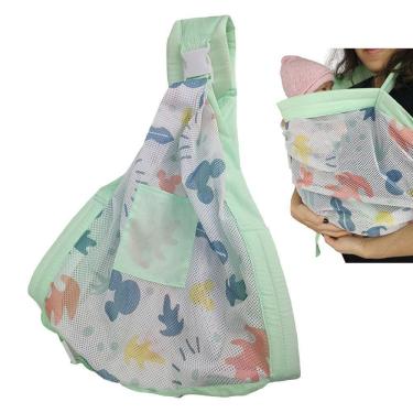 Imagem de Canguru Carregador Envoltorio Sling Bebe Criança Strap Transporte Deitado Sentado Bolso Alça Passeio