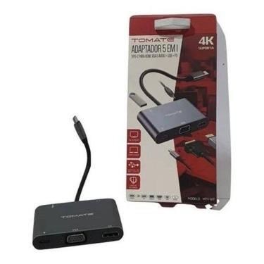 Imagem de Adaptador Usb Tipo C 3.0 X Hdmi Vga Audio 5 Em 1