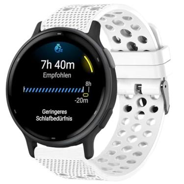 Imagem de Compatível com Garmin Vivoactive 5, pulseiras esportivas de silicone Lamshaw com fivela de metal compatível com Garmin vívoactive 5/Approach S12/Approach S40/Approach S42/D2 Air/D2 Air X10/Forerunner 245/Forerunner 55/Forerunner 645/Venu/Venu 2 Plus/Venu Sq/Venu Sq 2 /Vivoactive 3/Vivomove 3/Vivomov