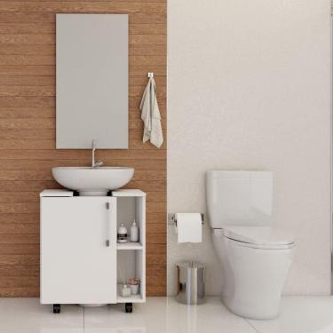 Imagem de Gabinete de Coluna 01 Porta Sara Yescasa Branco Chess