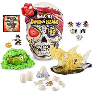 Imagem de Smashers Dino Island Giant Skull (Tubarão Megalodon) por ZURU com Mais de 30 Surpresas, Mini Ovos e Estatuetas, Brinquedo de Descoberta Pré-Histórica,