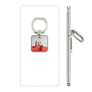 Imagem de Anel de beleza clássica estilo chinês aquarela quadrado suporte de celular suporte universal presente