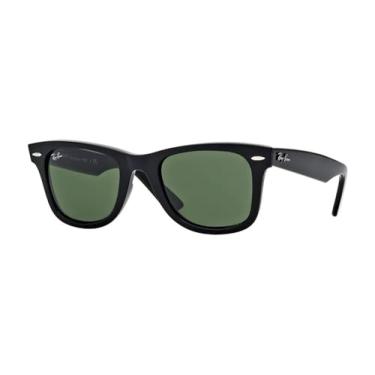 Imagem de Ray-Ban Wayfarer 901/58 50 - Preto / Verde Polarizado - Óculos de Sol Clássico Unissex-Adultos