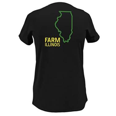 Imagem de John Deere Camiseta feminina gola V gola V EUA e Canadá Farm State Pride, Illinois, M