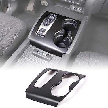 Imagem de HIRUFAIT Acabamento da tampa do painel de mudança de marchas para Honda Pilot 2016-2022/Ridgeline 2020-2023/Passport 2019-2023, acessórios de adesivo para consoles centrais automotivos ABS (preto
