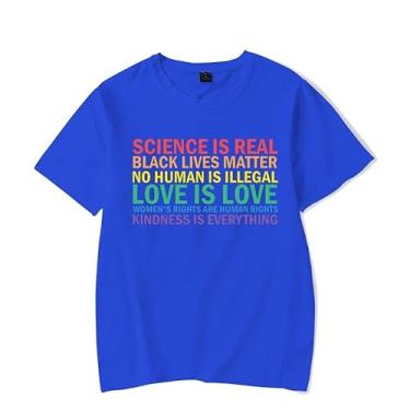 Imagem de Camiseta feminina Science is Real Rights Women's Rights Kindness Shirt Pride Shirt Women, Azul, PP