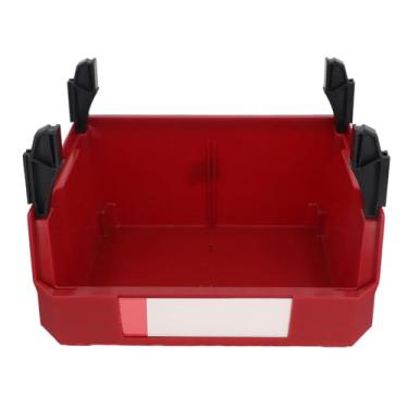 Imagem de Caixa Organizadora Caixas de Armazenamento Empilháveis ​​de Plástico Caixa de Armazenamento Montada na Parede Boca Chanfrada Espessa Conjunto Vertical 2 Em 1 Caixa de Ferramentas