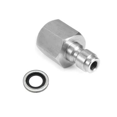 Imagem de Manloney LLC Universal Foster adaptador de plugue de desconexão rápida PCP sistema de carregamento paintball 4500psi acessórios de ferramentas de ar de alta pressão (1/8 BSPP fêmea para macho de 8 mm)