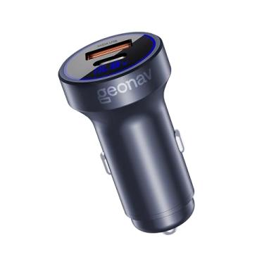 Imagem de Geonav Carregador Veicular SuperPower Ultrarrápido Duo 38W, 2 portas - 1 USB (18W Quick...