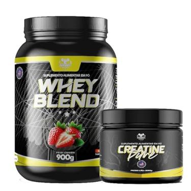 Imagem de Kit Whey Protein Blend Pote 900g + Creatina 100% Pura 300g - Dumbbell Nutrition (Pote, Chocolate)