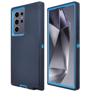 Imagem de Capa para Galaxy S24 Ultra (6,8 polegadas), capa protetora de corpo inteiro de grau militar resistente à prova de choque/queda/poeira, capa protetora durável de 3 camadas para Samsung Galaxy S24 Ultra