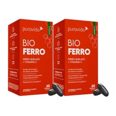 Imagem de 2x Bio Ferro Quelato + Vitamina C 60 Cápsulas - Pura Vida