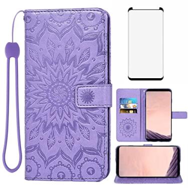 Imagem de Capa de celular para Samsung Galaxy S8 Plus com protetor de tela de vidro temperado, capa flip de couro, suporte de cartão, acessórios para celular Glaxay S8plus S 8 8 plus 8S Edge S8+ SM-G955U