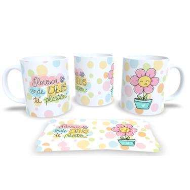 Imagem de Canecas de Porcelana Personalizadas Sonho e Flor (Mod.7)