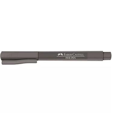 Imagem de Caneta Ponta Sintetica Faber Castell Fine Pen 0.4 mm Cinza FPB/CZZF