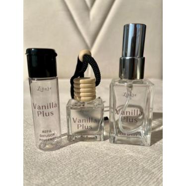 Imagem de Kit Presente Aromatizador P/ Carro Pingente Spray Refil Perfume Vanill