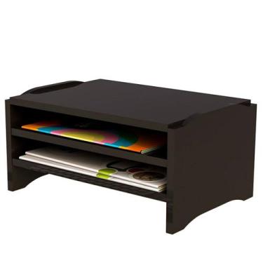 Imagem de Suporte Mesa Triplo Monitor Notebook Ergonômico MDF Stalo