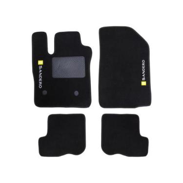 Imagem de Kit Tapete Carpete Renault Sandero 2015 Até 2019 Preto - Master Parts,