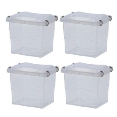 Imagem de Kit 4 Caixa Organizadora Pratic Box 3 Litros Com Travas - Paramount