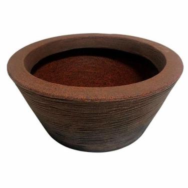 Imagem de Vaso Bacia De Polietileno Com Textura Para Plantas 26cm - Alpe & Arita