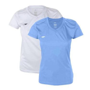 Imagem de Kit 2 Camisetas Penalty X Feminina, Azul, Branco, P