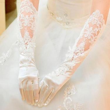 Imagem de Luva Noiva Festa Debutante De Renda Casamento 1 Par luxo - anjo da mam