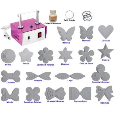 Imagem de Máquina Cortar Fita + 71 Itens Moldes + Cola - K8 - Artmaq