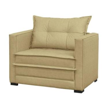 Imagem de Poltrona Cama Londres Suede Marfim D'monegatto, Suede Marfim