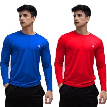 Imagem de Kit 2 Camisa Térmica Masculina Proteção Uv 50+ Segunda Pele - The Lion