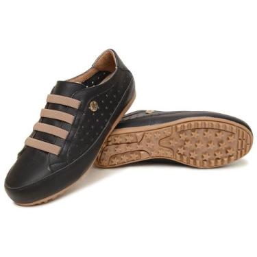 Imagem de Mocatênis Sapatênis Casual Feminino Couro Legítimo Conforto Mácio - Gr