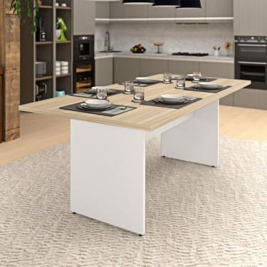 Imagem de Mesa De Jantar 6 Lugares Cozinha 200x100cm Mdp Netmobil , Dubai
