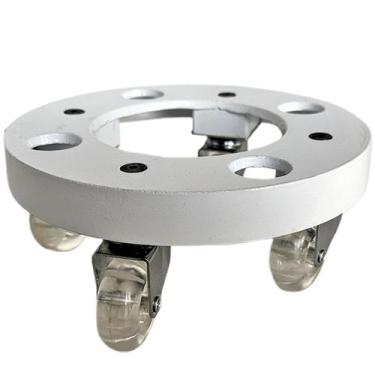 Imagem de Suporte de Alumínio Redondo com Roda Silicone para Vaso 20cm - Alpe & 