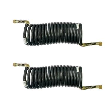 Imagem de 2 Mangueira Espiral Carreta Para Freio A Ar Caminhão Preta 5,5mts - TO