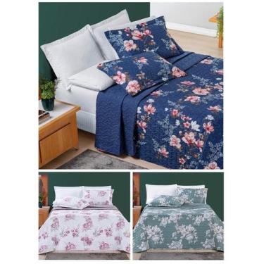 Imagem de Kit Colcha Casa Xique Queen Size Nyla Dupla Face - Verde - Jm Enxovais