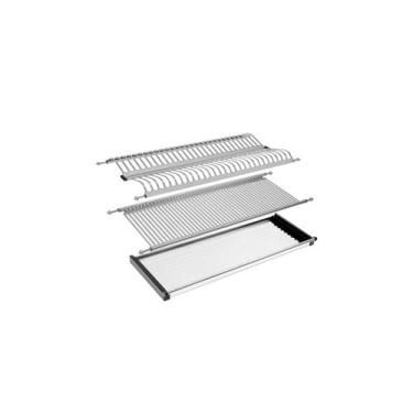 Imagem de Kit Escorredor de Louças Inox 2 Andares Para Armários 60 Cm Fgv - Fgvt