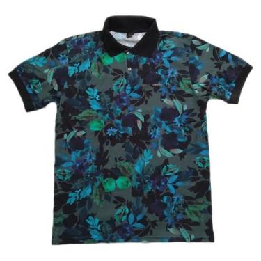Imagem de Camisa Polo Masculina Estampada Florida Qualidade Top - John Style, Pr