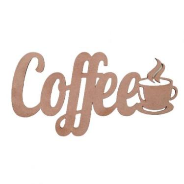 Imagem de Plaquinha Decorativa Coffe Em Mdf Natural - trovarelli