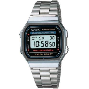 Imagem de Relógio casio unissex vintage a168wa-1wdf, Prata, Sem sabor, Masculino