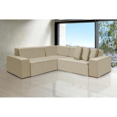 Imagem de Sofá Dubai 2.37x2.37m de Canto Retrátil  - Sofisticato, bege