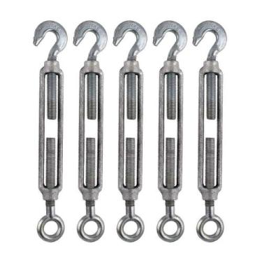 Imagem de Kit 10 Esticador Cabo de Aço C/ Gancho e Olhal em Aço 1/2 - Starfer