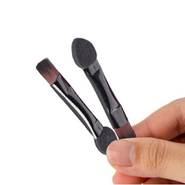 Imagem de HLLMX 20 PÇS Aplicador de Esponja de Sombra Dupla Face Esponja Pincéis de Maquiagem Esponja Aplicador de Sombra de Viagem Ferramenta de Maquiagem (Preto)