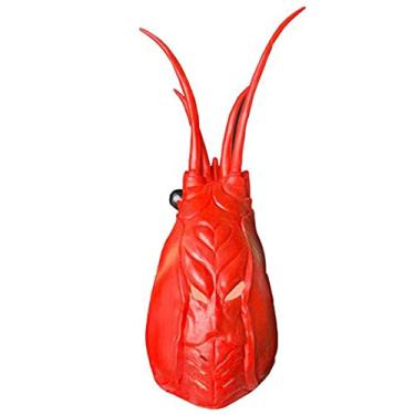 Imagem de Dreamworth Máscara de carnaval de lagosta de látex para Halloween, fantasia de carnaval, adereços de cosplay para adultos, baile de máscaras de Halloween, Vermelho, tamanho �nico