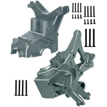 Imagem de RCMYou Aluminum Front Rear Upper Gearbox Covers and Shock Tower Upgrades Part for 1/10 Big Rock Senton Granite 3S/ 1/8 Typhon 3S,AR320399,Titanium