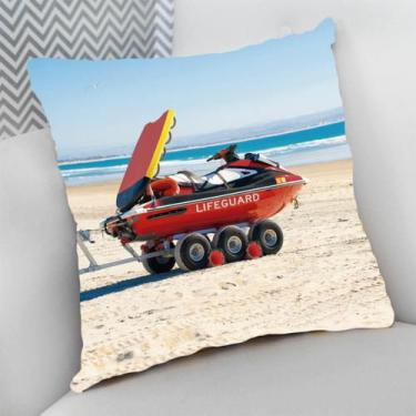 Imagem de Almofada Decorativa Cheia c/ Zíper 25x25 cm Náutico Oceania Praia Mar 