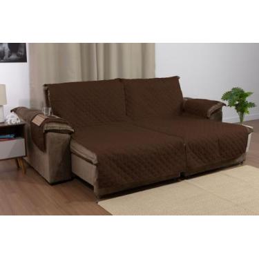 Imagem de Protetor de Sofá Retrátil 2 Lugares 1,60m Com Bolso Lateral e Porta Co