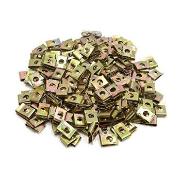 Imagem de uxcell 200 peças de metal tom bronze para motocicleta scooter carenagem parafusos clipes parafusos