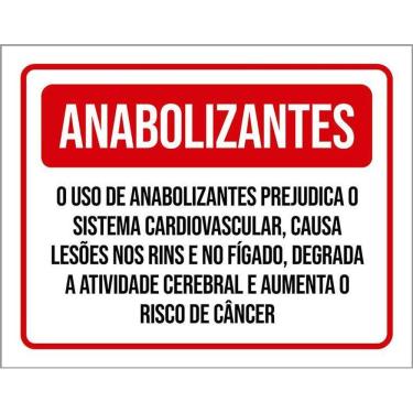Imagem de Placa Sinalização - Anabolizantes Prejudica Saúde 36X46