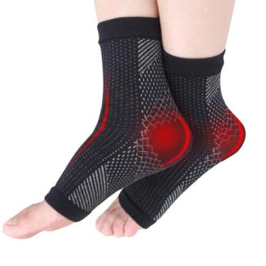 Imagem de Par meias compressão alívio de dores nos pés fascite plantar - SWG, 40