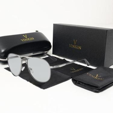 Imagem de Óculos de Sol Fotocromático Vinkin Polarizado UV400 Masculin, Cinza